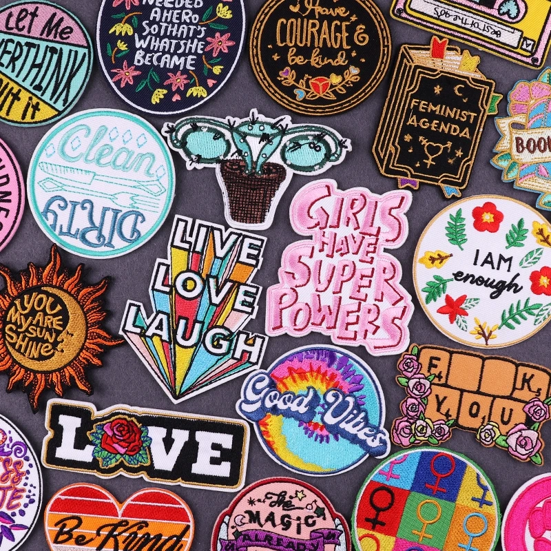 Cartoon Letter Patches On Clothes Hippie Badge Stripe colourful Heart Embroidery Patch DIY Iron On Patches For Clothing Stickers
Cartoon Letter Patches On Clothes Hippie Badge Stripe colourful Heart Embroidery Patch DIY Iron On Patches For Clothing Stickers