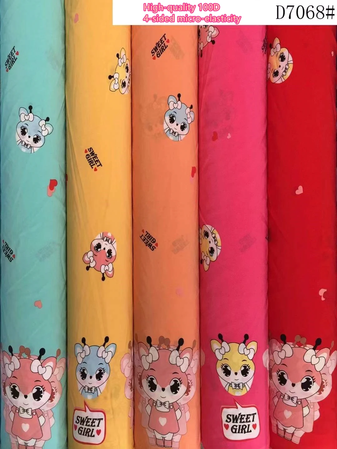 Sweet Girl Print Spandex Polyester Fabric Clothing Shawl Scarf Curtain Tablecloth DIY Handmade Products Cartoon D7068 
Sweet Girl Print Spandex Polyester Fabric Clothing Shawl Scarf Curtain Tablecloth DIY Handmade Products Cartoon D7068