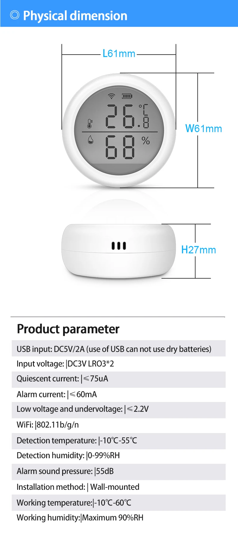 Tuya WIFI Temperature And Humidity Sensor Smart Home Indoor Abnormal Detector Environment Support Alexa Google Home
Tuya WIFI Temperature And Humidity Sensor Smart Home Indoor Abnormal Detector Environment Support Alexa Google Home