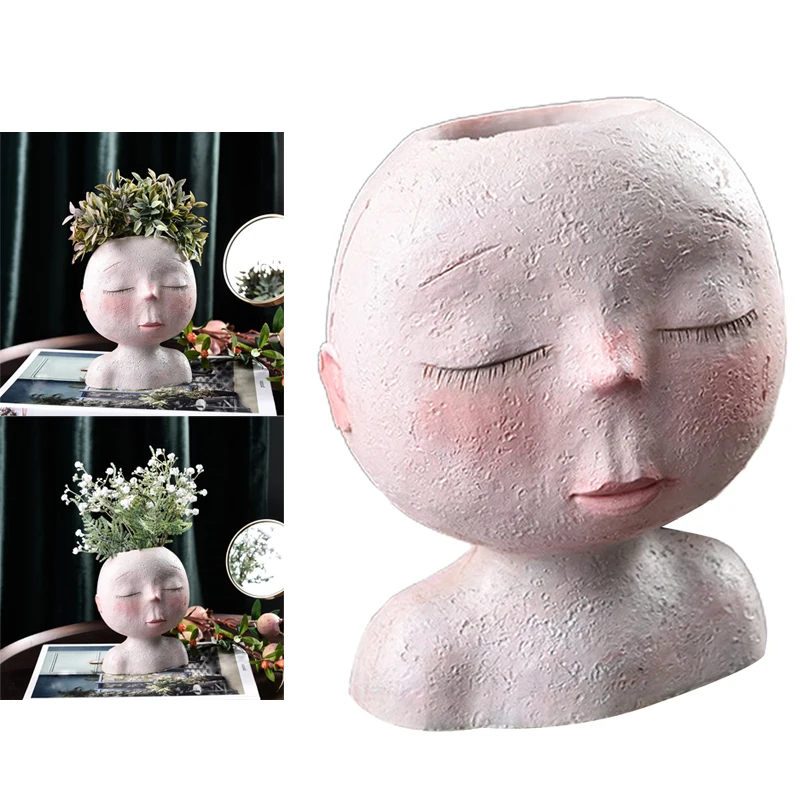 Human Head Vase Flower Pot Sculpture Resin Portrait Flower Pot Art Vase Home Decor Succulents Head Shape Vase
Human Head Vase Flower Pot Sculpture Resin Portrait Flower Pot Art Vase Home Decor Succulents Head Shape Vase