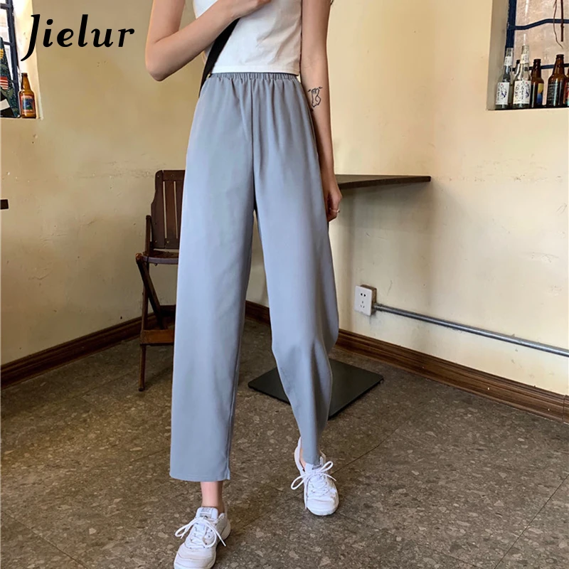 Jielur Solid Color Summer Pants Chiffon Loose Elastic Waist Chic New Korean Women Pants Pantalon Femme Trousers Slim Roupas
Jielur Solid Color Summer Pants Chiffon Loose Elastic Waist Chic New Korean Women Pants Pantalon Femme Trousers Slim Roupas