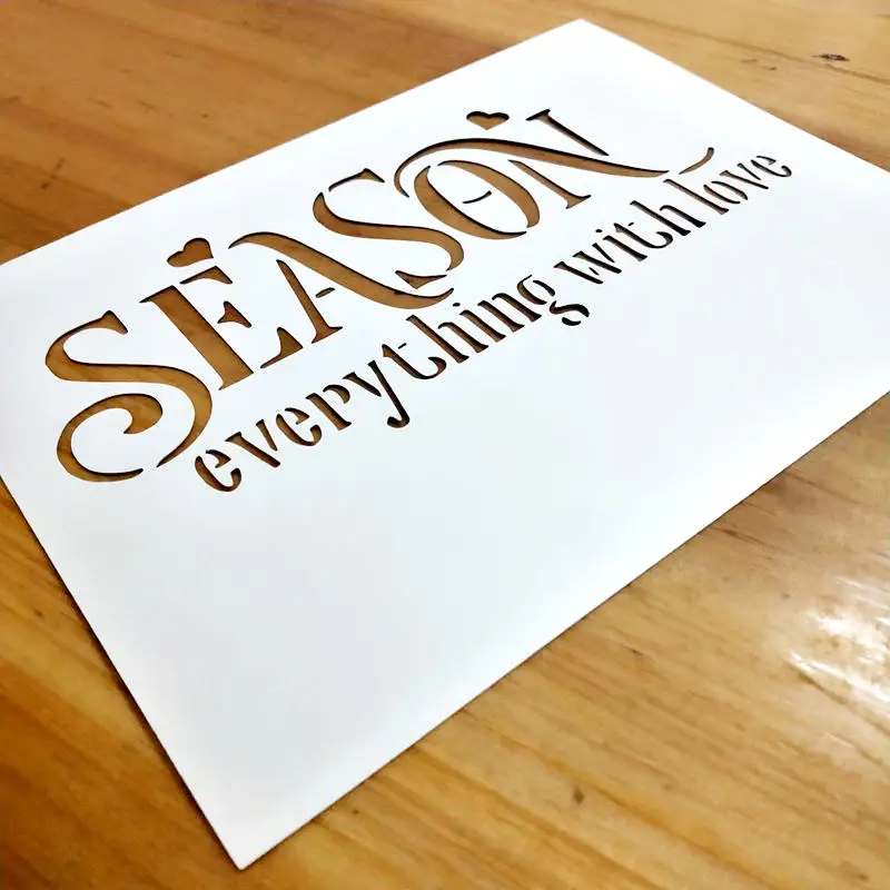 1piece A5,Season everthing with love Stencil,Words template for card making,crafts,home decor #760 #760
1piece A5,Season everthing with love Stencil,Words template for card making,crafts,home decor #760 #760