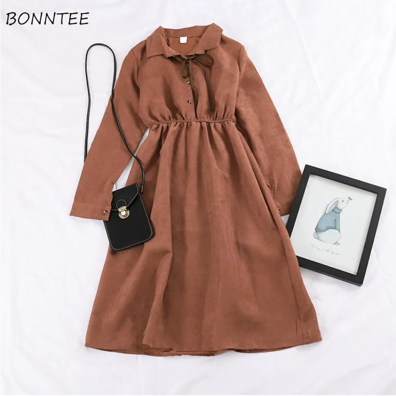Long Sleeve Dress Women Mid-long French Style Ladies Bow Elegant Daily Comfortable High Quality Simple Simple Womens Vintage New
Long Sleeve Dress Women Mid-long French Style Ladies Bow Elegant Daily Comfortable High Quality Simple Simple Womens Vintage New
