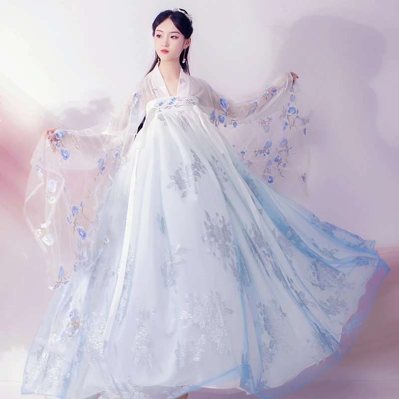 Traditional Women Ming Dynasty Dressing Flower Cosplay Costumes Chest Length Stage Performance Clothing Hanfu Tang Suit
Traditional Women Ming Dynasty Dressing Flower Cosplay Costumes Chest Length Stage Performance Clothing Hanfu Tang Suit