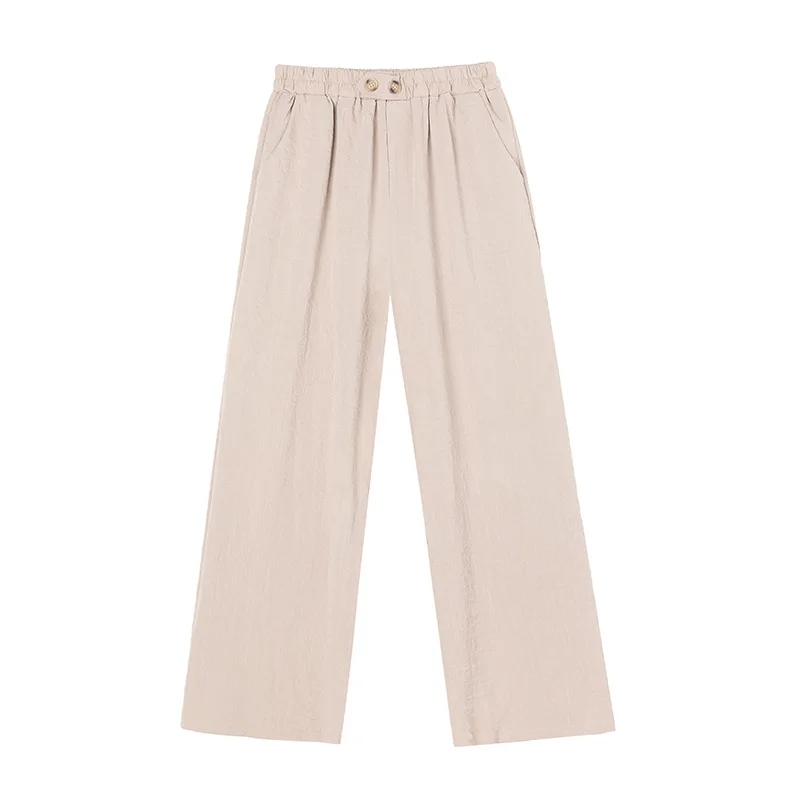Streetwear Cotton and Linen Wide Leg Pants Women's Spring and Summer 2021 New Loose High Waist Ankle-length Thin Casual Pants
Streetwear Cotton and Linen Wide Leg Pants Women's Spring and Summer 2021 New Loose High Waist Ankle-length Thin Casual Pants