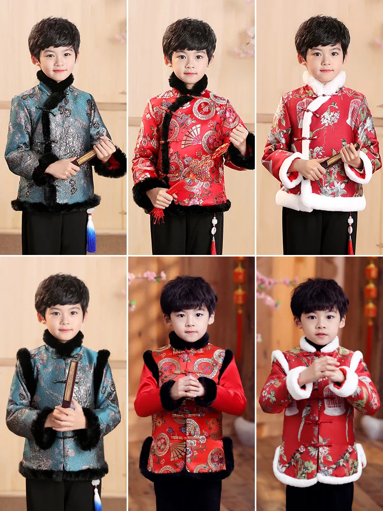 Утепленная Детская куртка Hanfu для мальчиков на новый год, детская стеганая куртка, зимняя одежда
Утепленная Детская куртка Hanfu для мальчиков на новый год, детская стеганая куртка, зимняя одежда