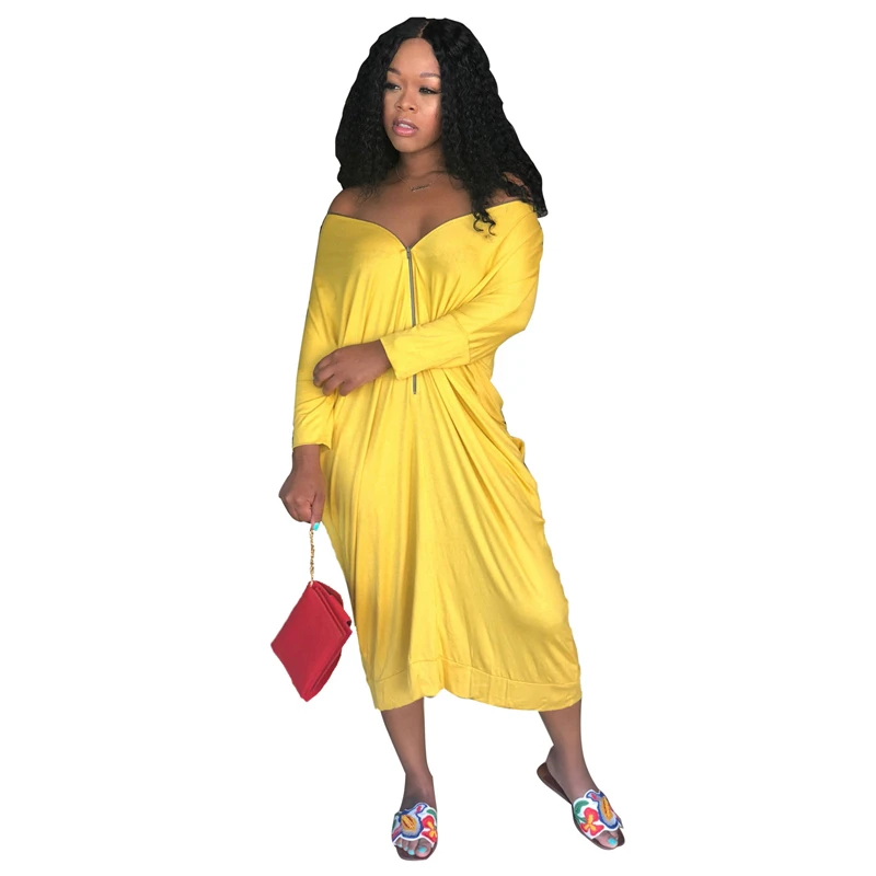 A&BHelenss Casual Dresses for Women 2021 Full Sleeves Chic Solid Zipper Slash Neck T Shirt Dress Mid Calf Length Fashion Dresses
A&BHelenss Casual Dresses for Women 2021 Full Sleeves Chic Solid Zipper Slash Neck T Shirt Dress Mid Calf Length Fashion Dresses