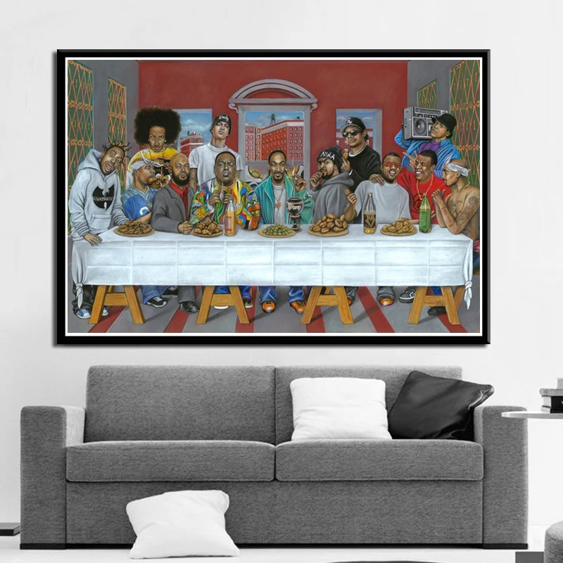 Hip Hop Music Rapper Star Legend The Last Supper Art Prints Poster Painting Canvas Wall Pictures For Living Room Home Decor
Hip Hop Music Rapper Star Legend The Last Supper Art Prints Poster Painting Canvas Wall Pictures For Living Room Home Decor