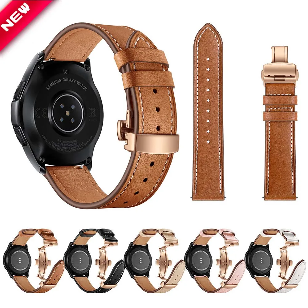 Butterfly Buckle Leather Strap for Samsung Galaxy Watch Active 2 Band for S3/S2 Galaxy Watch 46mm 42mm Universal Belt 20mm 22mm
Butterfly Buckle Leather Strap for Samsung Galaxy Watch Active 2 Band for S3/S2 Galaxy Watch 46mm 42mm Universal Belt 20mm 22mm