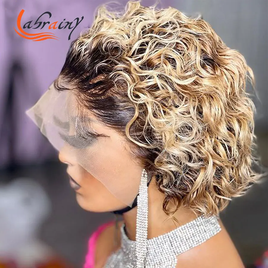 Ombre Honey Blonde Lace Frontal Pixie Short Cut Bob Human Hair Wigs Kinky Curly Pre Plucked Woman Lace Front Bob Bleached Knots
Ombre Honey Blonde Lace Frontal Pixie Short Cut Bob Human Hair Wigs Kinky Curly Pre Plucked Woman Lace Front Bob Bleached Knots