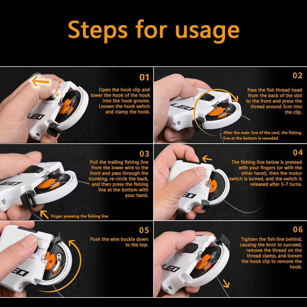 Electric Hook Binding Device Tying Device Automatic Hook Fishing Hook Needle Knitting Device Outdoor Fisherman Tool
Electric Hook Binding Device Tying Device Automatic Hook Fishing Hook Needle Knitting Device Outdoor Fisherman Tool