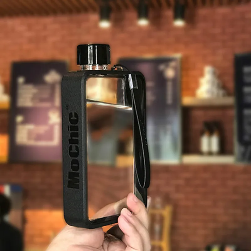 Plastic Material Water Bottle Handy Portable Flat Kettle Sport Drinking Water Bottle 380ml 
Plastic Material Water Bottle Handy Portable Flat Kettle Sport Drinking Water Bottle 380ml