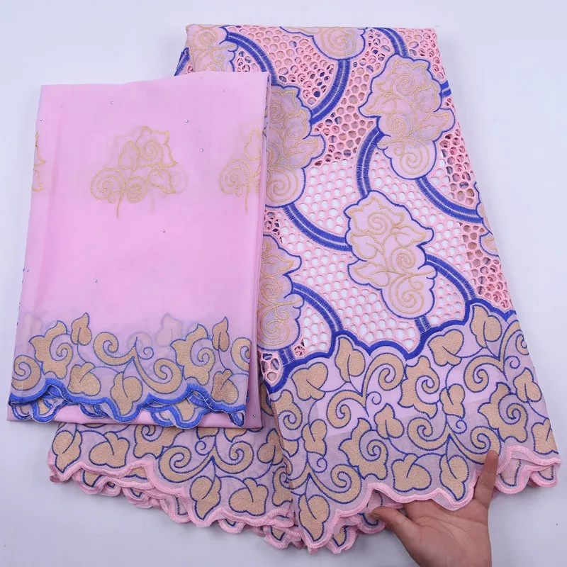 Pink 5+2Yards Swiss Voile Lace In Switzerland High Quality Embroidery African Dry Lace Fabric Nigerian 100% Cotton Lace Material
Pink 5+2Yards Swiss Voile Lace In Switzerland High Quality Embroidery African Dry Lace Fabric Nigerian 100% Cotton Lace Material