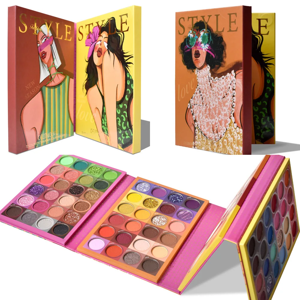 78 Colors Bright Glitter Eyeshadow Palette Natural High Pigmented Cartoon Makeup Colorful Vibrant Make Up Pallets Kit
78 Colors Bright Glitter Eyeshadow Palette Natural High Pigmented Cartoon Makeup Colorful Vibrant Make Up Pallets Kit