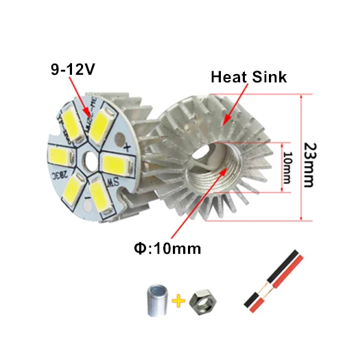 50Pcs SMD 5730 3W 23mm LED Lighting Board Pannel Source Beads With Heat Sink And Soldered Wires
50Pcs SMD 5730 3W 23mm LED Lighting Board Pannel Source Beads With Heat Sink And Soldered Wires