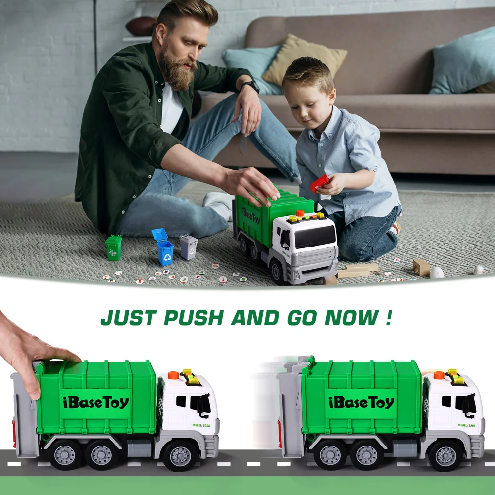 iBaseToy Garbage Truck Toys Rubbish Collector Car Model Kids Toddlers Trash Classification Learning Game Vehicle Set
iBaseToy Garbage Truck Toys Rubbish Collector Car Model Kids Toddlers Trash Classification Learning Game Vehicle Set