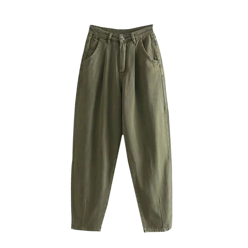 Women Pleated Loose Jeans High Waisted Cropped Denim Haren Pants with Pockets LX9E
Women Pleated Loose Jeans High Waisted Cropped Denim Haren Pants with Pockets LX9E