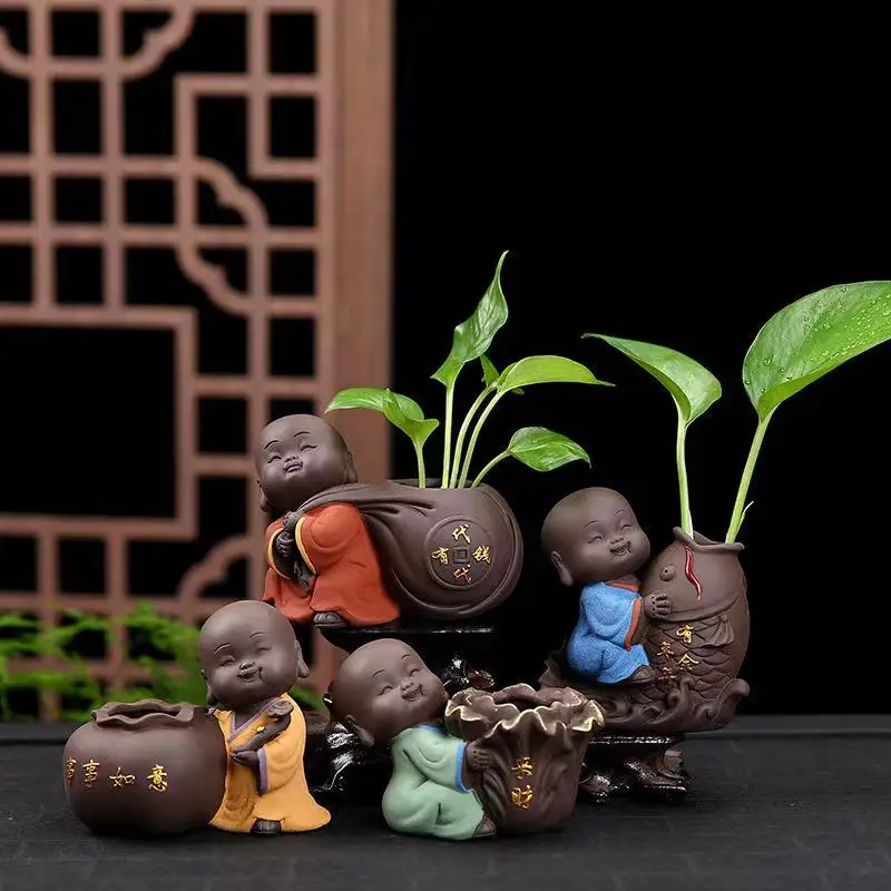 Free Shipping Tea Pets Ornament Purple Clay Decoration Crafts Figurines Little Monk Yixing Baby Boy Tea Accessories
Free Shipping Tea Pets Ornament Purple Clay Decoration Crafts Figurines Little Monk Yixing Baby Boy Tea Accessories