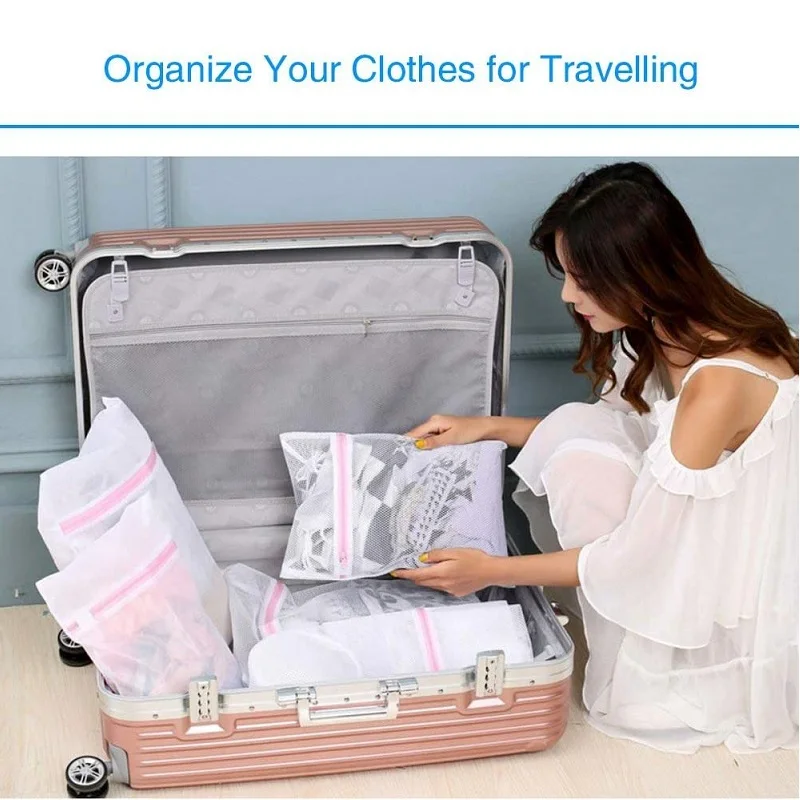 New 5/7Packs Reusable Zipped Wash Bags Travel Laundry Storage Bag Mesh Net Clothes Bra Sock Underwear For Washing Machine
New 5/7Packs Reusable Zipped Wash Bags Travel Laundry Storage Bag Mesh Net Clothes Bra Sock Underwear For Washing Machine