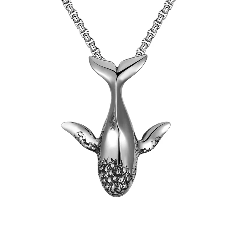 2022 Titanium Steel Hip Hop Necklace Stainless Steel Creative Whale Pendant Necklace Men's Retro Necklace Gothic Chains
2022 Titanium Steel Hip Hop Necklace Stainless Steel Creative Whale Pendant Necklace Men's Retro Necklace Gothic Chains