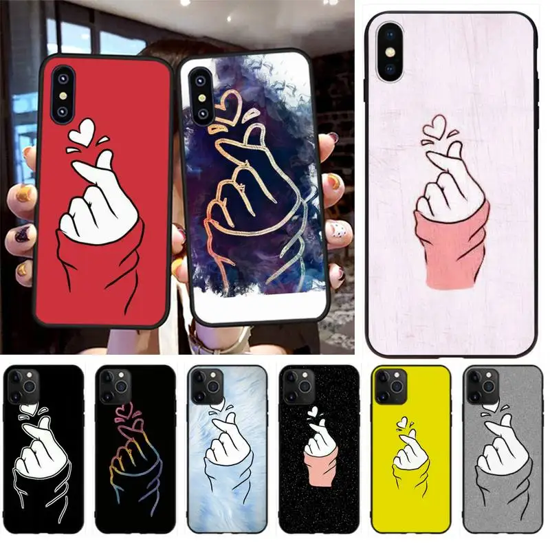 PENGHUWAN Love on the finger kpop heart Black TPU Soft Phone Case Cover for iPhone 11 pro XS MAX 8 7 6 6S Plus X 5S SE XR case
PENGHUWAN Love on the finger kpop heart Black TPU Soft Phone Case Cover for iPhone 11 pro XS MAX 8 7 6 6S Plus X 5S SE XR case