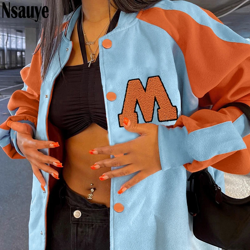 Nsauye Fashion Autumn Winter Parkas Coat Women Letter Print Baseball Uniform 2021 High Street Casual Loose Bomber Jacket Tops
Nsauye Fashion Autumn Winter Parkas Coat Women Letter Print Baseball Uniform 2021 High Street Casual Loose Bomber Jacket Tops