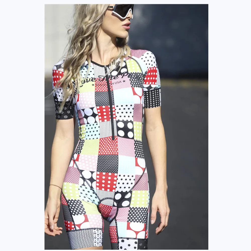 Triathlon Skinsuit Cycling Jersey Summer Outdoor Profession Team Running Suit Short Sleeve Maillot Ciclismo Love The Pain Womens 
Triathlon Skinsuit Cycling Jersey Summer Outdoor Profession Team Running Suit Short Sleeve Maillot Ciclismo Love The Pain Womens