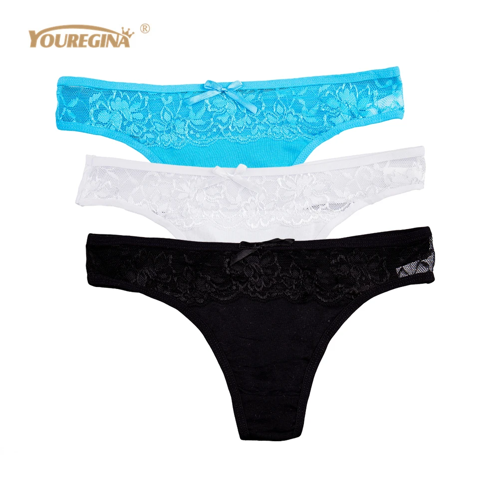 Women Thongs and G Strings Sexy Lace Transparent Panties Cotton Seamless Underwear Tanga Femme Lingerie 3 pcs/lot
Women Thongs and G Strings Sexy Lace Transparent Panties Cotton Seamless Underwear Tanga Femme Lingerie 3 pcs/lot