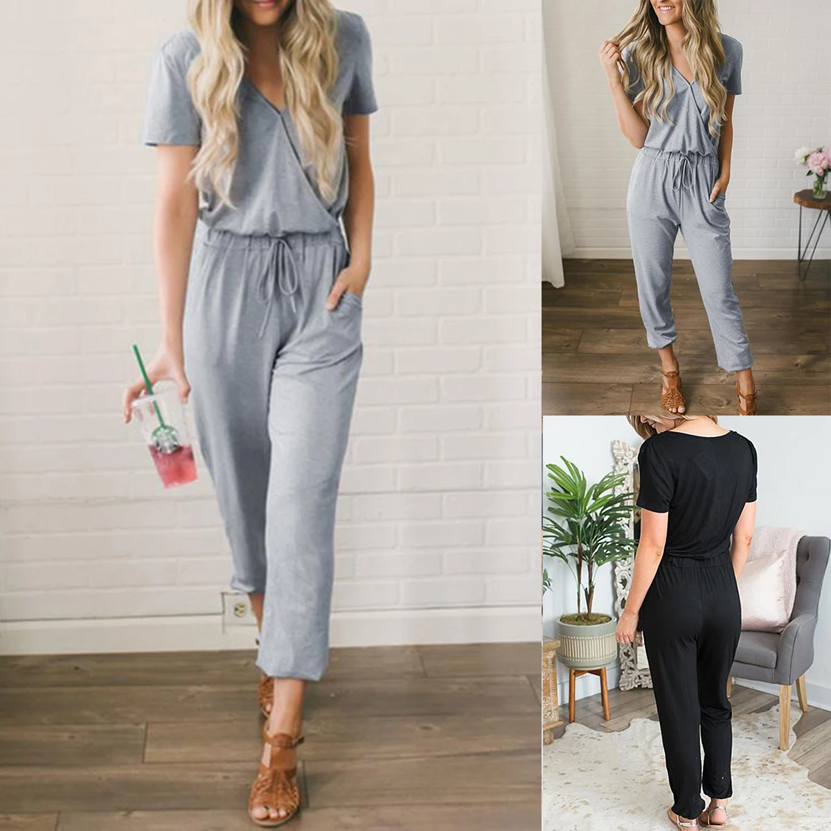 AVODOVAMA M модный сексуальный с v-образным вырезом короткий рукав женские вечерние