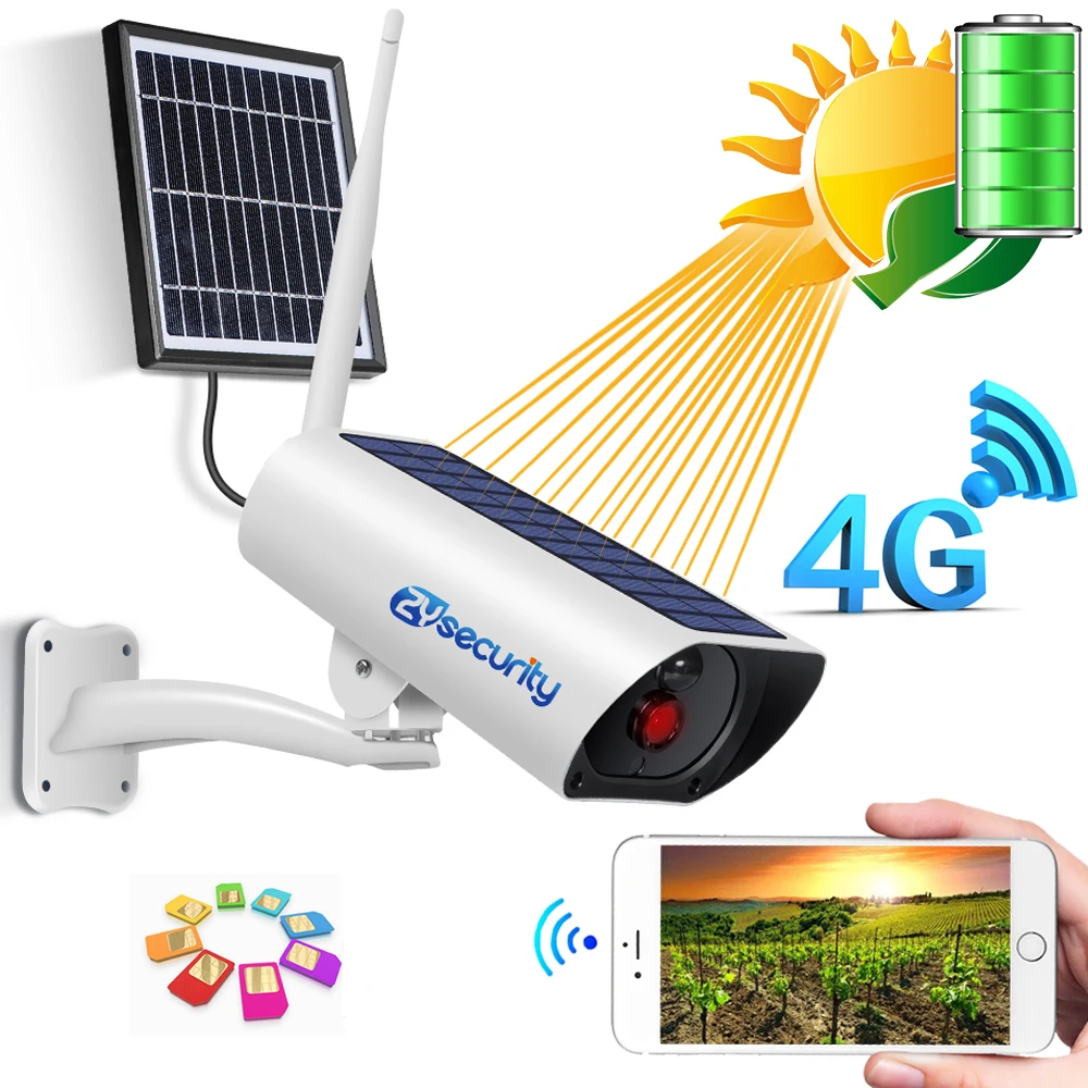 3G 4G SIM Card Solar Power Wireless IP Camera 1080P 4X Zoom IR Night View Outdoor Rechargeable Battery Video Surveillance Camera
3G 4G SIM Card Solar Power Wireless IP Camera 1080P 4X Zoom IR Night View Outdoor Rechargeable Battery Video Surveillance Camera
