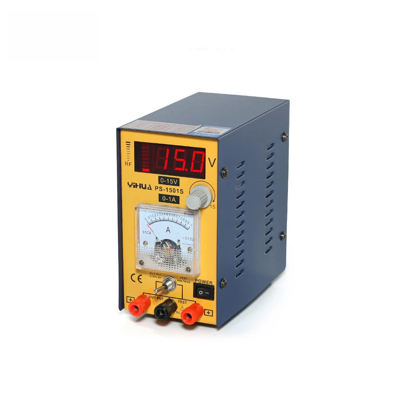 YIHUA1501S Mobile phone maintenance power supply 15V 1A communication stabilized power supply radio frequency test maintenance
YIHUA1501S Mobile phone maintenance power supply 15V 1A communication stabilized power supply radio frequency test maintenance