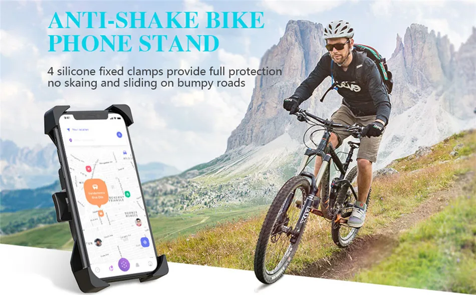 Bicycle Shockproof Phone Holder for IPhone Samsung Xiaomi Universal Motorcycle Mobile Phone Holder Bike Handlebar Stand Bracket
Bicycle Shockproof Phone Holder for IPhone Samsung Xiaomi Universal Motorcycle Mobile Phone Holder Bike Handlebar Stand Bracket