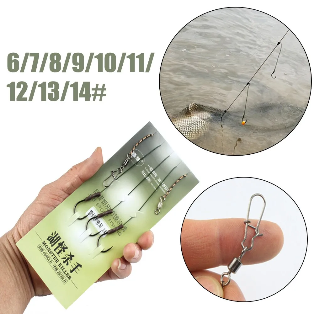 1 Set 6 -14 # String Hook Stainless Steel Ready Tied 3 Hook Combination Fishhook Artificial Rig Swivel Fishing Hook Tackle Pesca
1 Set 6 -14 # String Hook Stainless Steel Ready Tied 3 Hook Combination Fishhook Artificial Rig Swivel Fishing Hook Tackle Pesca