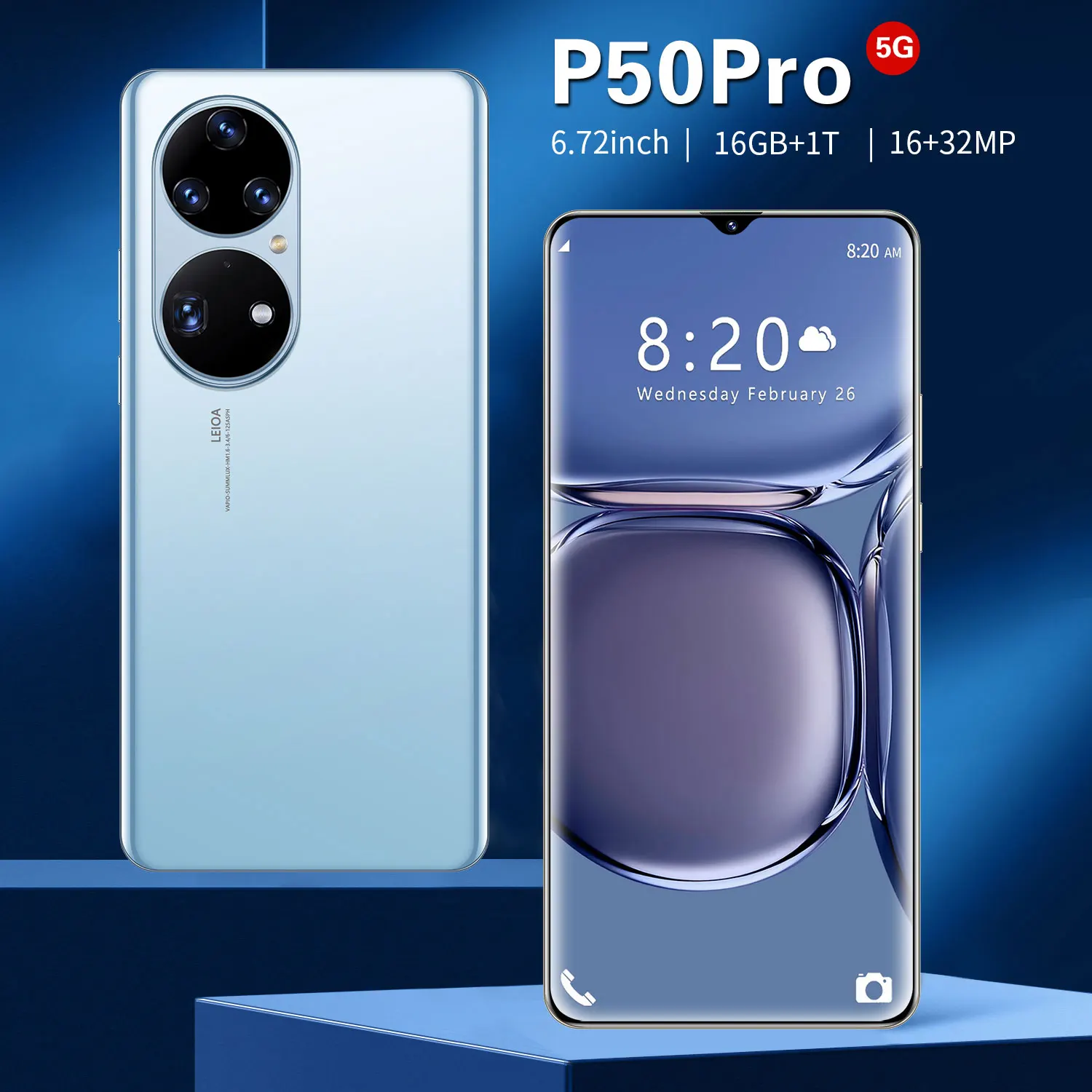 Smartphone P50 Pro 16GB 1T Global Version 6800mAh Fingerprint HUAWE 5G Face ID Android 10 Mobile Phone 6.72Inch MTK6889 Dual SIM 
Smartphone P50 Pro 16GB 1T Global Version 6800mAh Fingerprint HUAWE 5G Face ID Android 10 Mobile Phone 6.72Inch MTK6889 Dual SIM