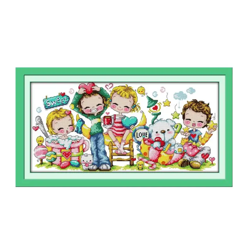 Sweet cross stitch kit cartoon 14ct 11ct count print canvas stitching embroidery DIY handmade needlework
Sweet cross stitch kit cartoon 14ct 11ct count print canvas stitching embroidery DIY handmade needlework