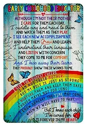 Early Childhood Educator Novelty Parking Retro Metal Tin Sign Plaque Poster Wall Decor Art Shabby Chic Gift Suitable 12x8 Inch
Early Childhood Educator Novelty Parking Retro Metal Tin Sign Plaque Poster Wall Decor Art Shabby Chic Gift Suitable 12x8 Inch