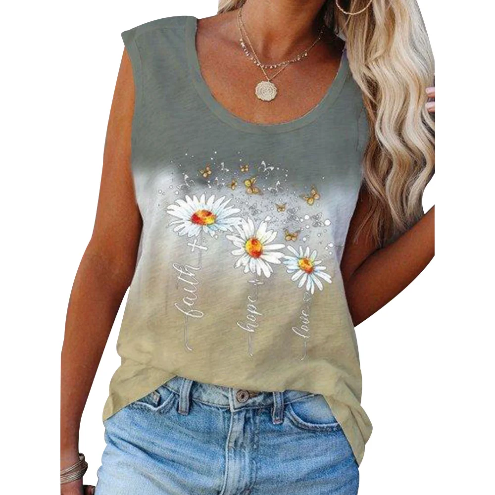 2021 New Loose Casual Tank Top Light Grey Gradient Floral Butterfly Printed Vest Women's Fashion O-Neck Short Sleeve T-Shirt
2021 New Loose Casual Tank Top Light Grey Gradient Floral Butterfly Printed Vest Women's Fashion O-Neck Short Sleeve T-Shirt