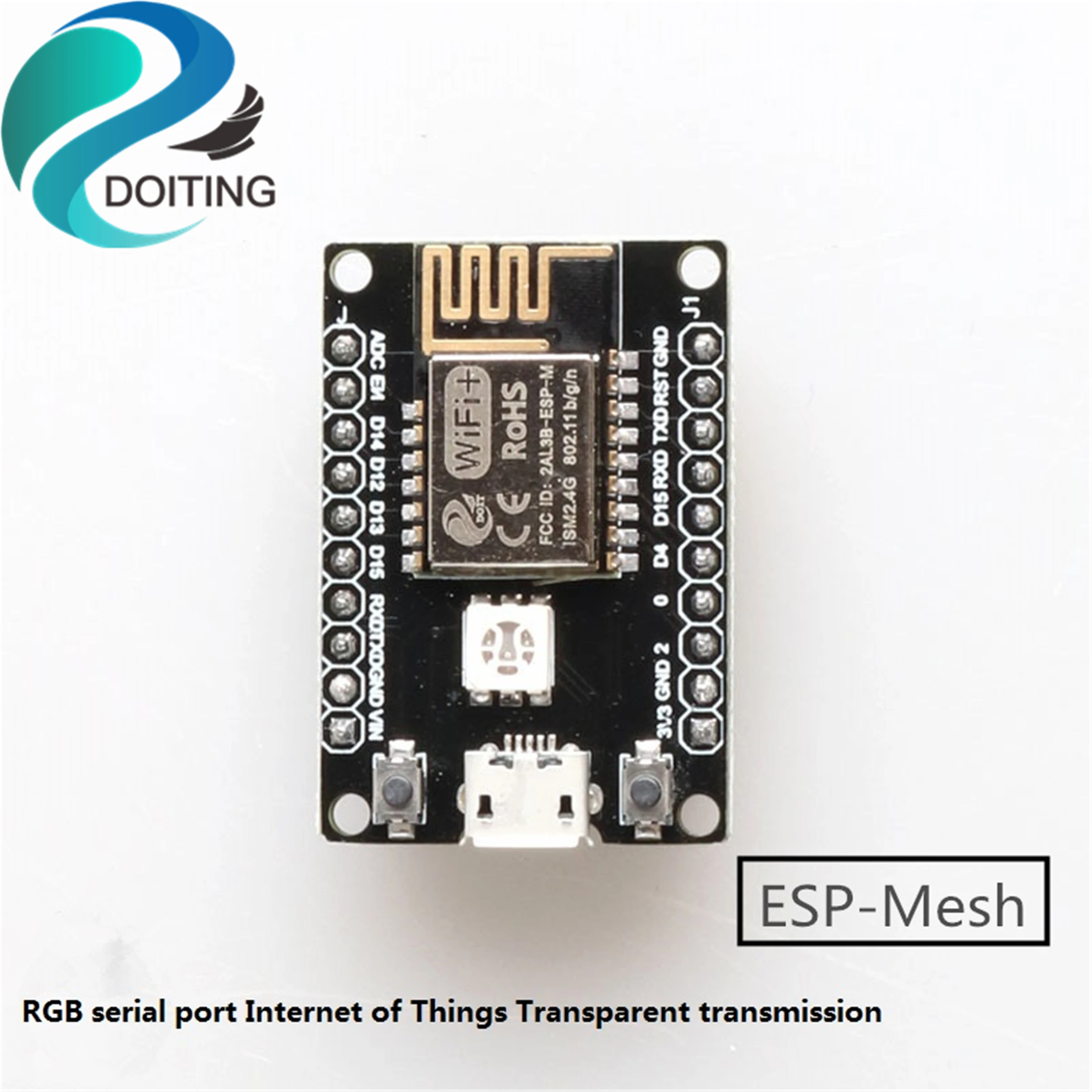 DOITING ESP8285 макетная плата ESP Mesh RGB Серийный порт Wifi Интернет вещей Коммуникационный