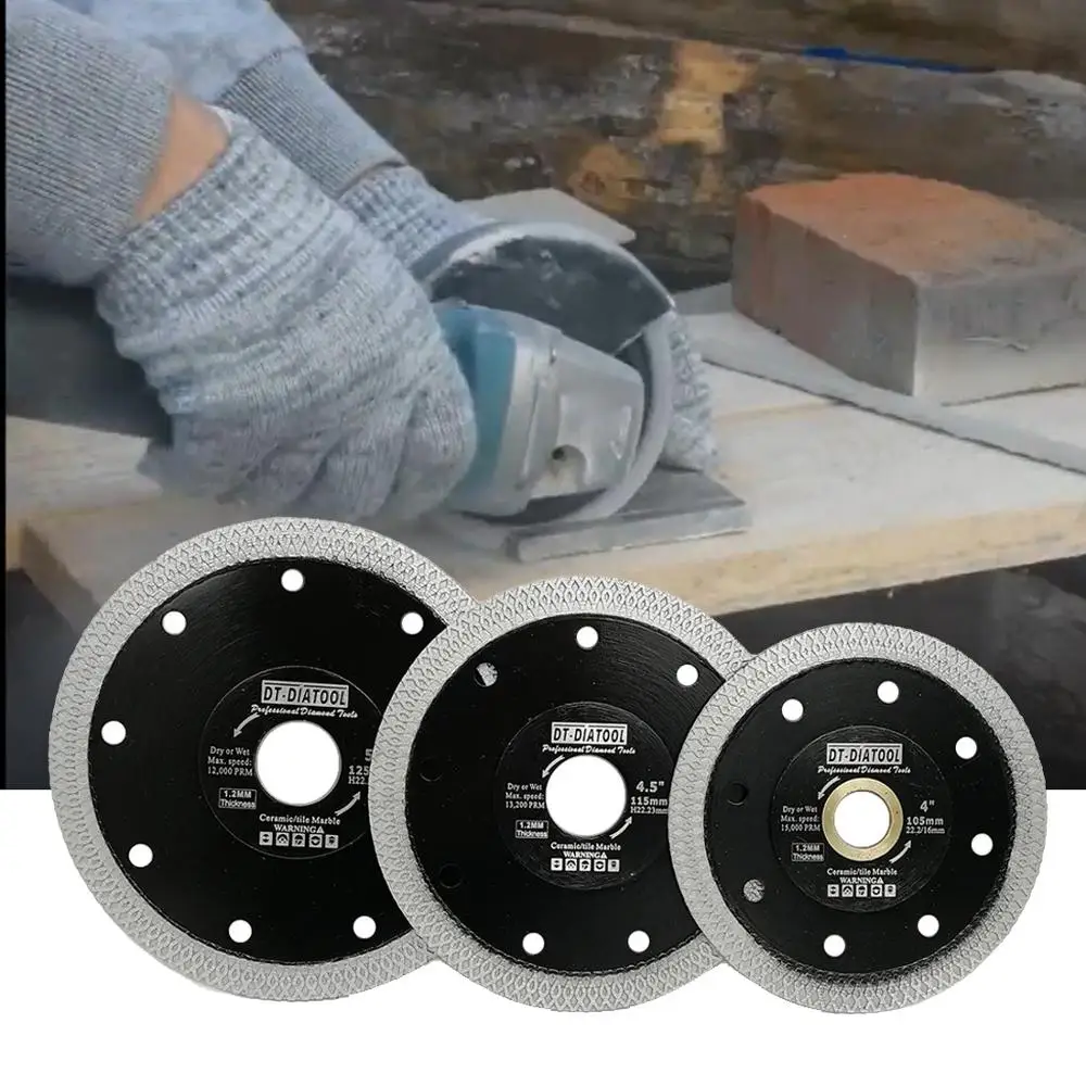 DT-DIATOOL 5pcs/pk Dia 105/115/125MM High Quality Dry or Wet Diamond X Mesh turbo rim segment Saw Blades Cutting Disc 4" 4.5" 5"
DT-DIATOOL 5pcs/pk Dia 105/115/125MM High Quality Dry or Wet Diamond X Mesh turbo rim segment Saw Blades Cutting Disc 4" 4.5" 5"