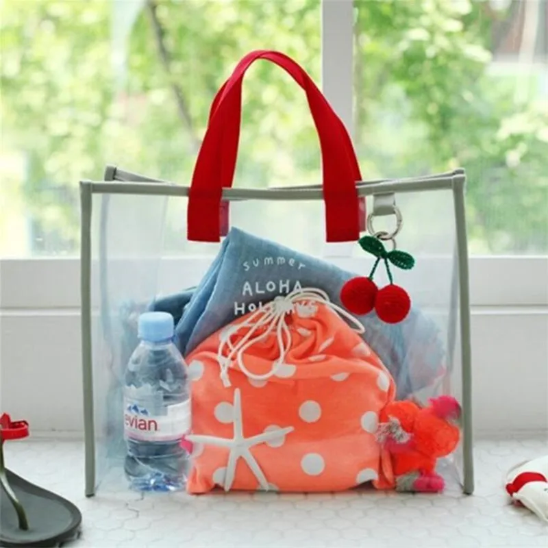 Clear PVC Tote Bag Transparent Waterproof Handbag Travel Beach Bag Reusable Shopping Bag Jelly Large Capacity Shoulder Bags
Clear PVC Tote Bag Transparent Waterproof Handbag Travel Beach Bag Reusable Shopping Bag Jelly Large Capacity Shoulder Bags