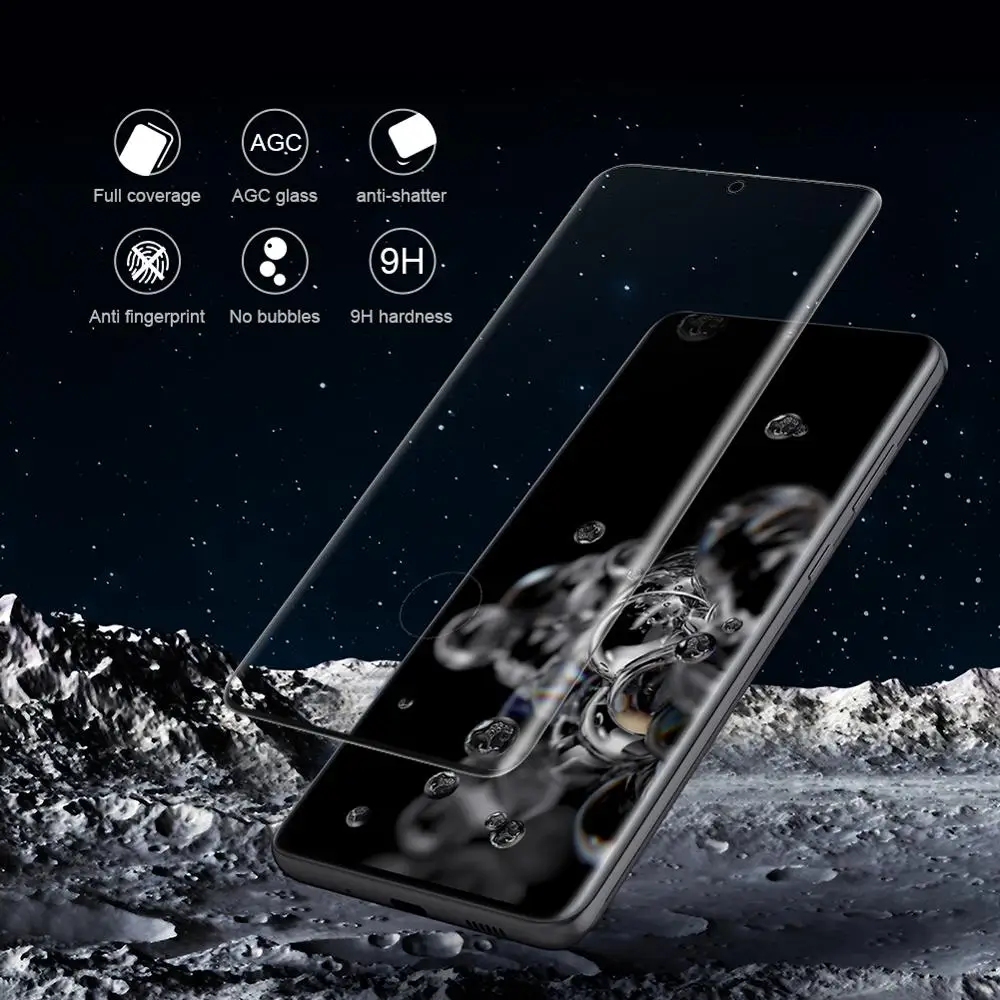 Закаленное стекло для защиты экрана Samsung Galaxy S20 Ultra Plus 5G NILLKIN 3D CP + MAX противоударное