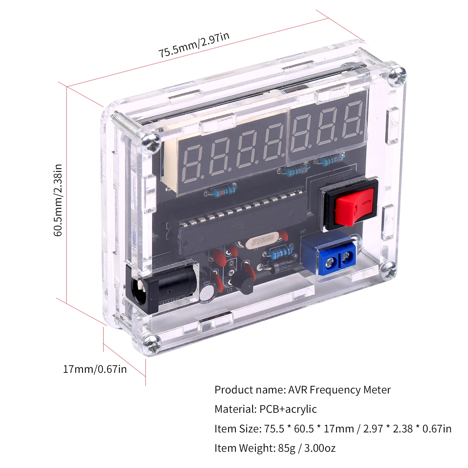 10 МГц Частотомер DIY Kit счетчик частоты AVR с оболочкой частотомер частота измерения