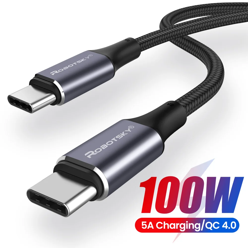 PD 100W USB C to USB Type C Cable For Xiaomi Redmi Note 8 Pro Quick Charge 4.0 Fast Charging For MacBook Pro Data Cable Cord
PD 100W USB C to USB Type C Cable For Xiaomi Redmi Note 8 Pro Quick Charge 4.0 Fast Charging For MacBook Pro Data Cable Cord