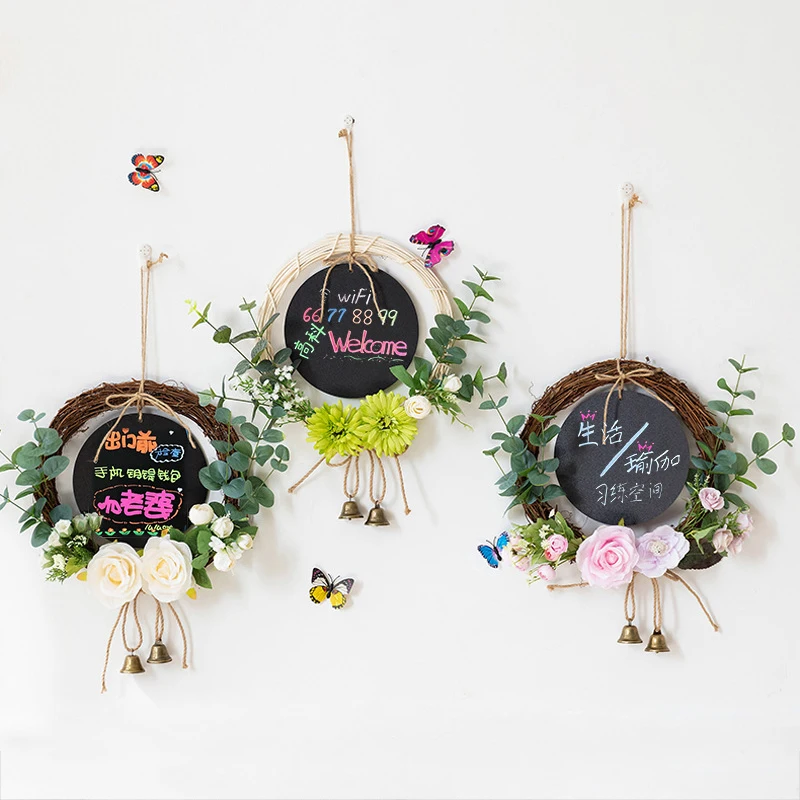 Multifunction Simulation Flower Garland Wall Decoration Mini Black Board Shop Decor Tip Board Hanging Crafts Party Decoration
Multifunction Simulation Flower Garland Wall Decoration Mini Black Board Shop Decor Tip Board Hanging Crafts Party Decoration