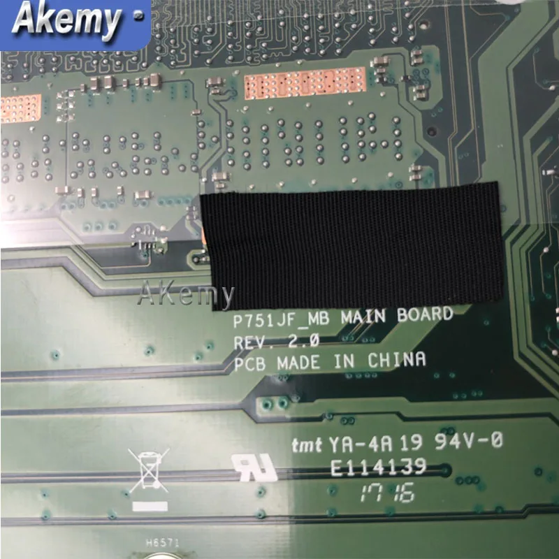 P751JF GT930M 2GB N16S-GM-S-A2 Mainboard REV 1.1 For ASUS P751 P751J P751JA P751JF P751JD Laptop motherboard 100% Tested
P751JF GT930M 2GB N16S-GM-S-A2 Mainboard REV 1.1 For ASUS P751 P751J P751JA P751JF P751JD Laptop motherboard 100% Tested