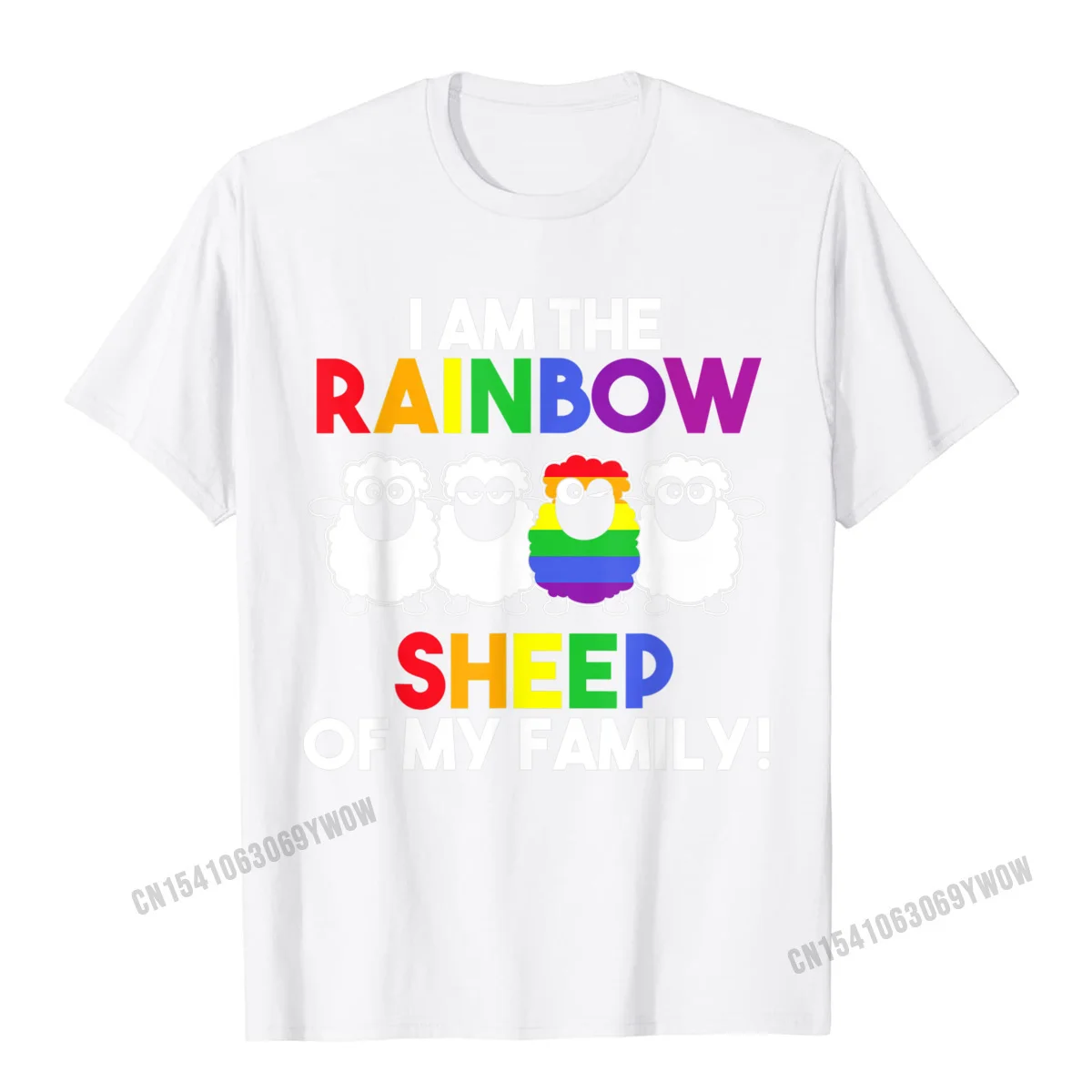 Мужская футболка с надписью I Am The Rainbow Sheep Of My Family | одежда