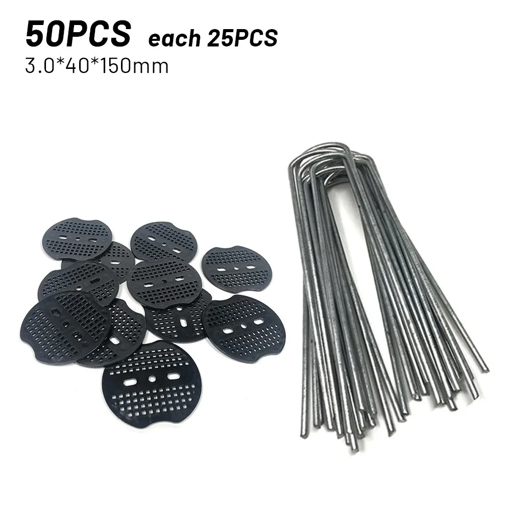 Ground Nails, Grass Cloth, U-shaped Gardening Nails, Wire Ground Nails, 3.0mm 50pcs, Ground Nails*25+gasket*25
Ground Nails, Grass Cloth, U-shaped Gardening Nails, Wire Ground Nails, 3.0mm 50pcs, Ground Nails*25+gasket*25