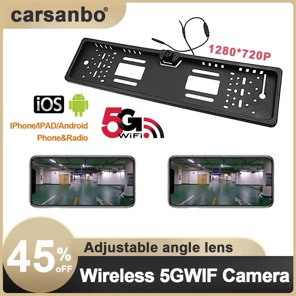Carsanbo 720P HD рамка для номерного знака ЕС камера с функцией 5GWIFI крепление для переднего вида и заднего вида в наличии
Carsanbo 720P HD рамка для номерного знака ЕС камера с функцией 5GWIFI крепление для переднего вида и заднего вида в наличии