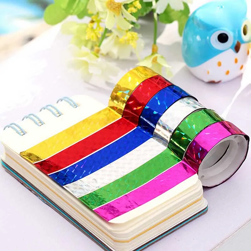 10M Color Laser Tape DIY Decorative Tape Self Adhesive Learning Office Stationery Childrens Scrapbook Tools
10M Color Laser Tape DIY Decorative Tape Self Adhesive Learning Office Stationery Childrens Scrapbook Tools