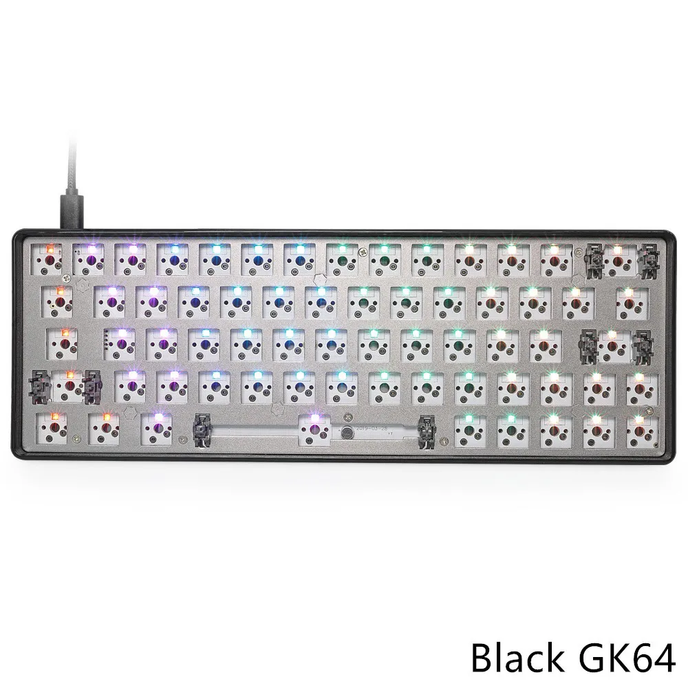 GK64 механическая клавиатура комплект без сварки RGB Tyce-c GH60 Gateron Cherry MX | Компьютеры и